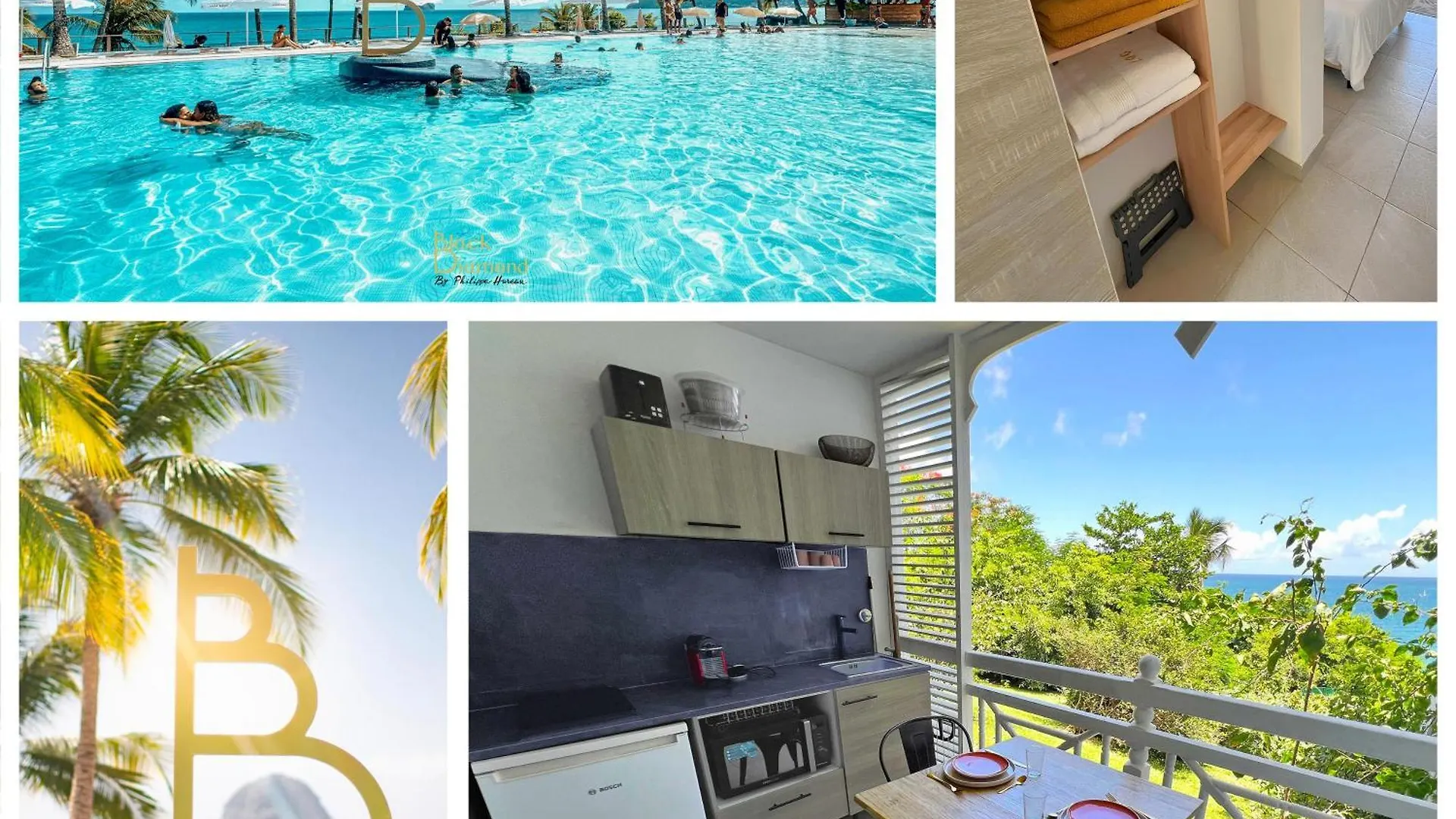 Studio Or Au Diamant, Vue Mer Apartamento Le Diamant